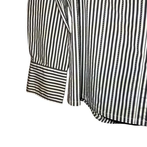CAbi #636 Gray and White Pinstripe Button
Front Blouse Small - Picture 7 of 9